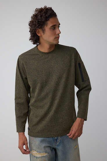 スリーブポケット長袖トップス 詳細画像