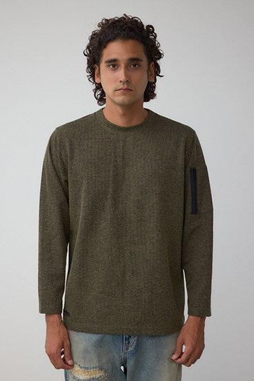 スリーブポケット長袖トップス 詳細画像