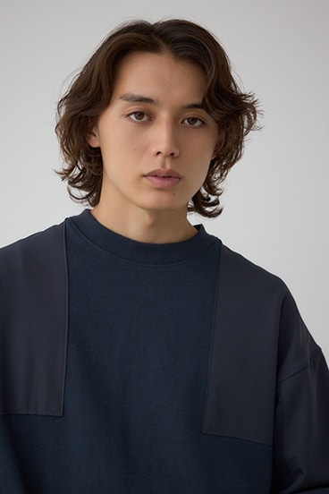 クロスパネルスウェット