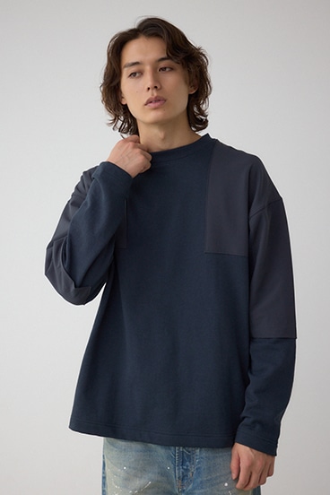 クロスパネルスウェット 詳細画像