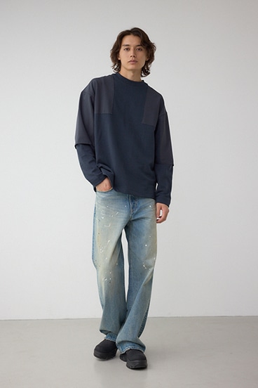 クロスパネルスウェット 詳細画像