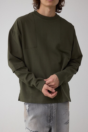 クロスパネルスウェット