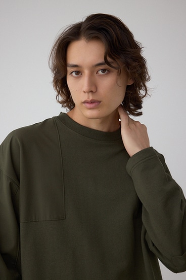 クロスパネルスウェット