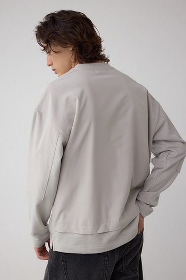 クロスパネルスウェット 詳細画像