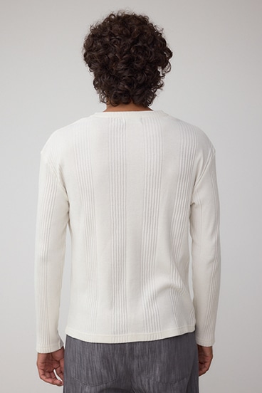 ランダムリブヘンリーネックTシャツ 詳細画像