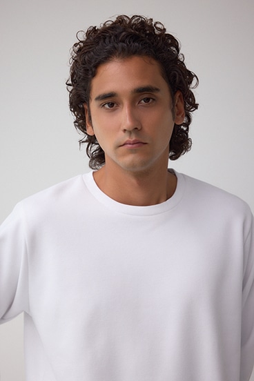 スエードタッチ長袖トップス