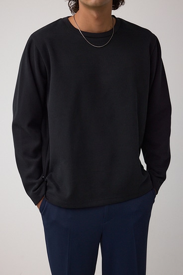 スエードタッチ長袖トップス