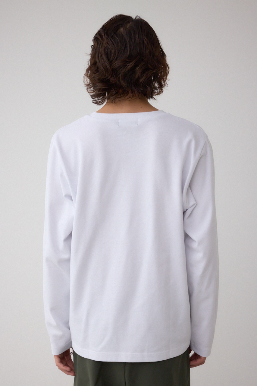 引き揃え天竺長袖トップス 詳細画像