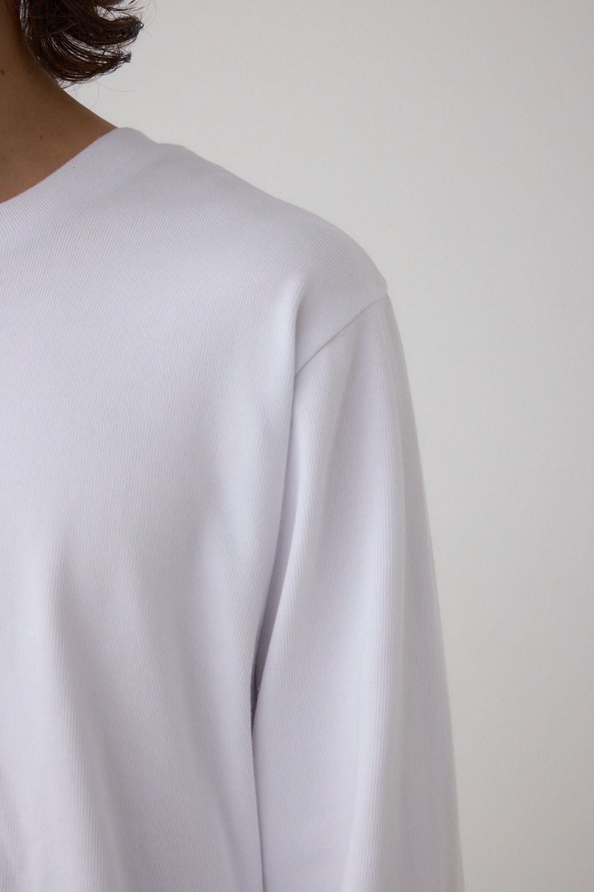 引き揃え天竺長袖トップス 詳細画像