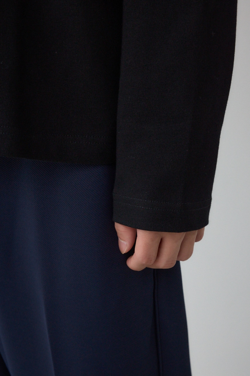 引き揃え天竺長袖トップス 詳細画像