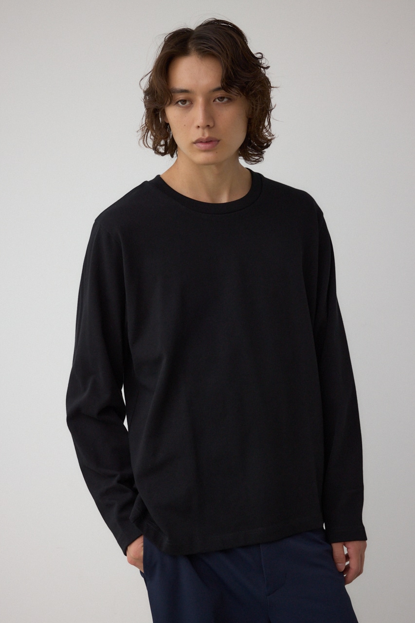 引き揃え天竺長袖トップス 詳細画像