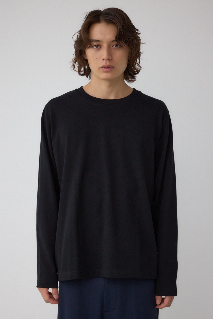 引き揃え天竺長袖トップス 詳細画像