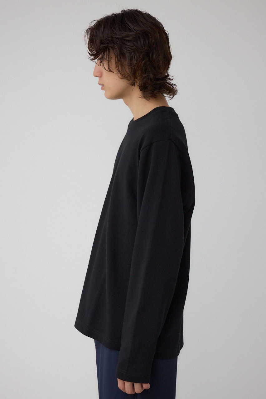 引き揃え天竺長袖トップス 詳細画像