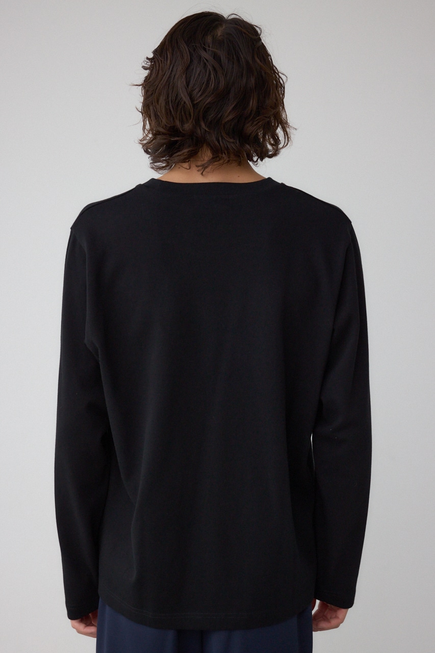 引き揃え天竺長袖トップス 詳細画像