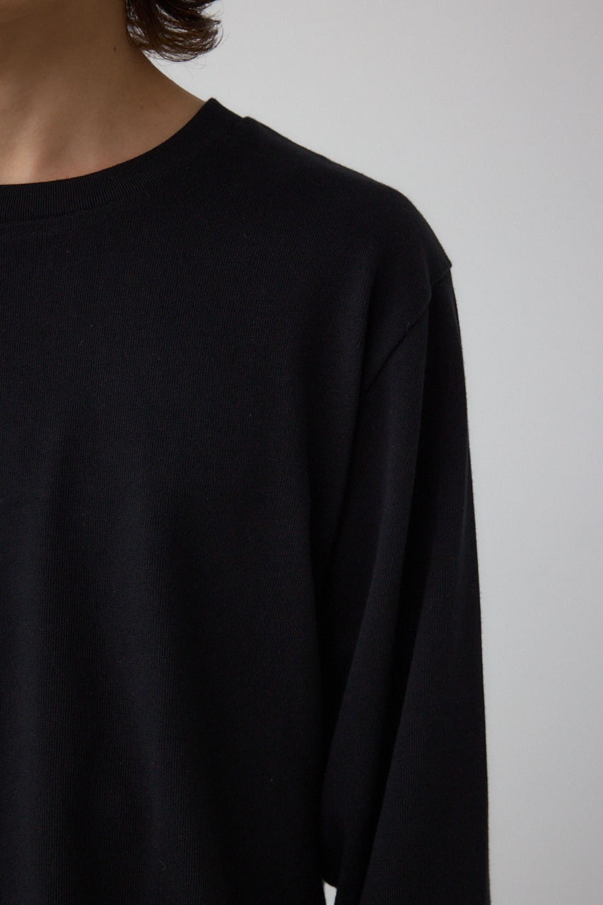 引き揃え天竺長袖トップス 詳細画像