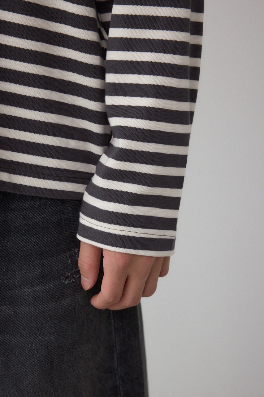 引き揃え天竺長袖トップス 詳細画像