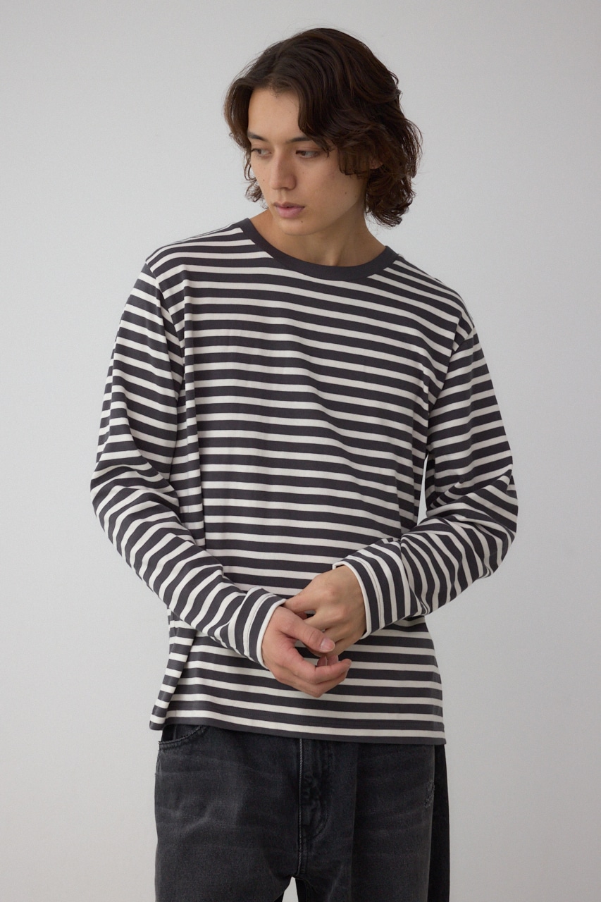 引き揃え天竺長袖トップス 詳細画像