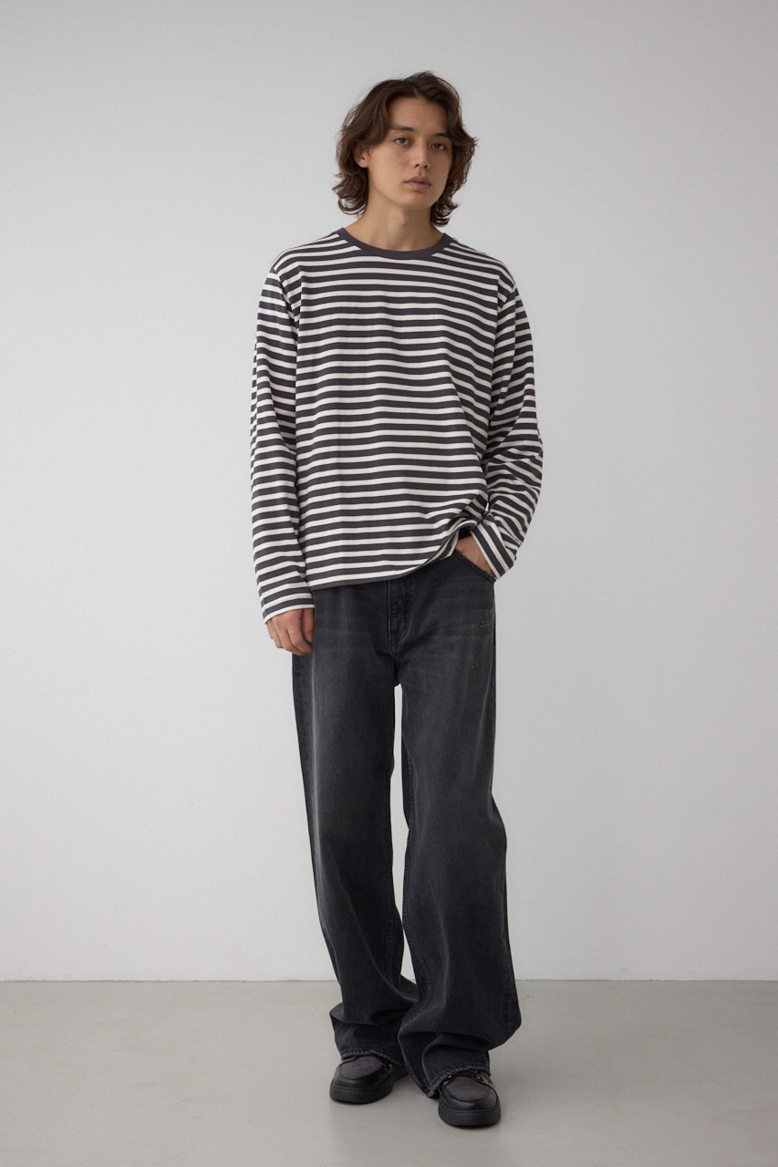 引き揃え天竺長袖トップス 詳細画像