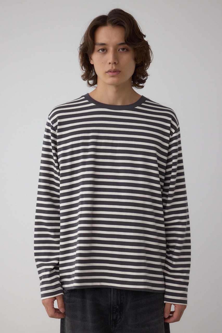 引き揃え天竺長袖トップス 詳細画像