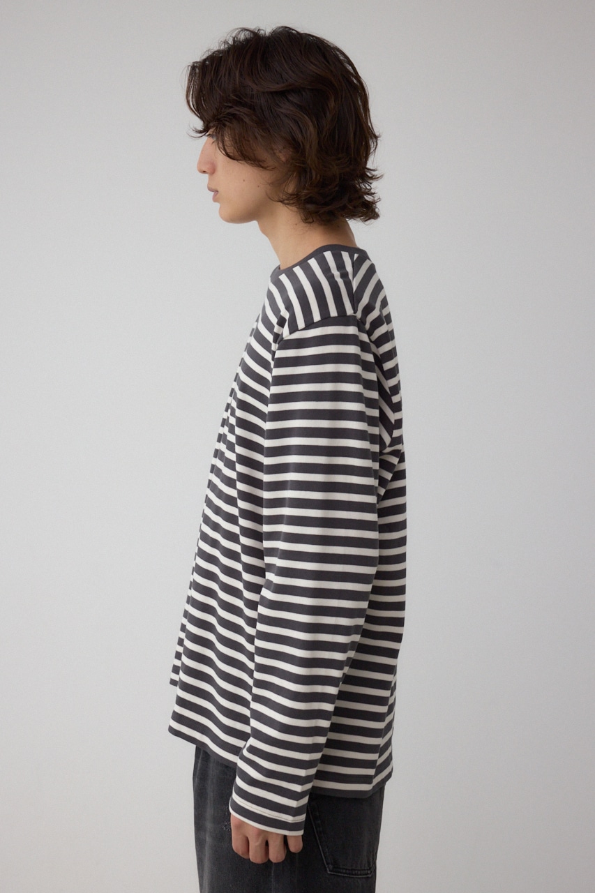 引き揃え天竺長袖トップス 詳細画像