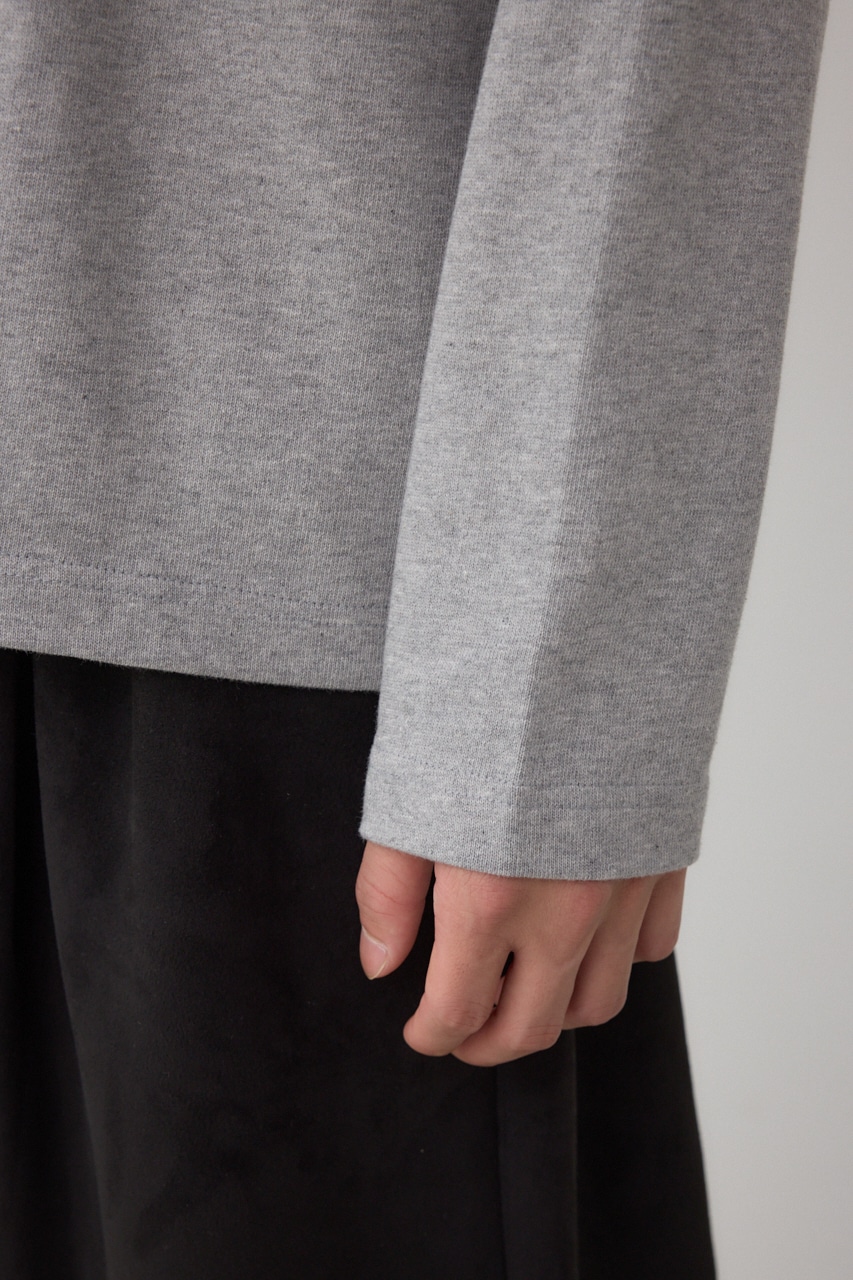 引き揃え天竺長袖トップス 詳細画像