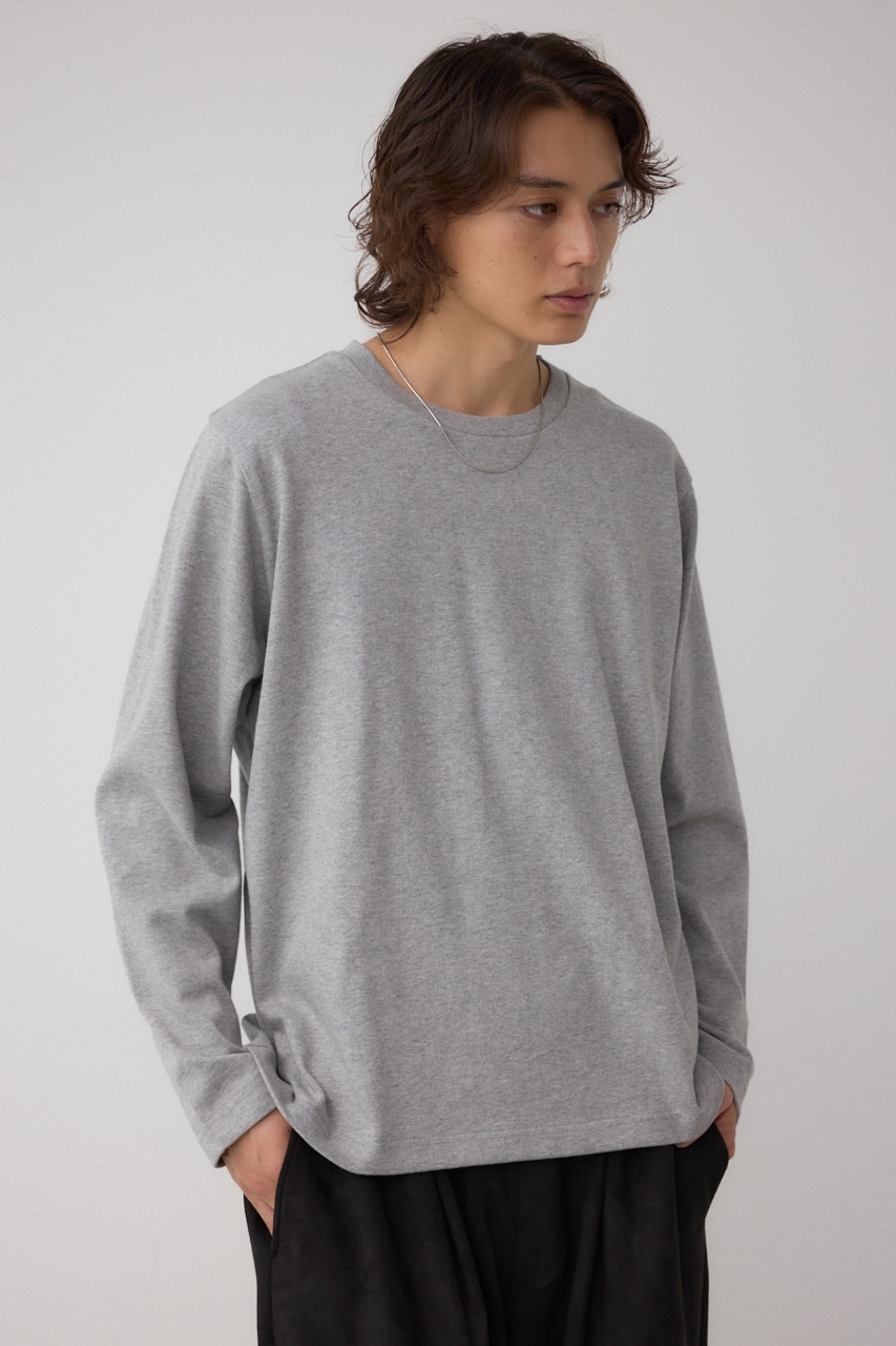 引き揃え天竺長袖トップス 詳細画像