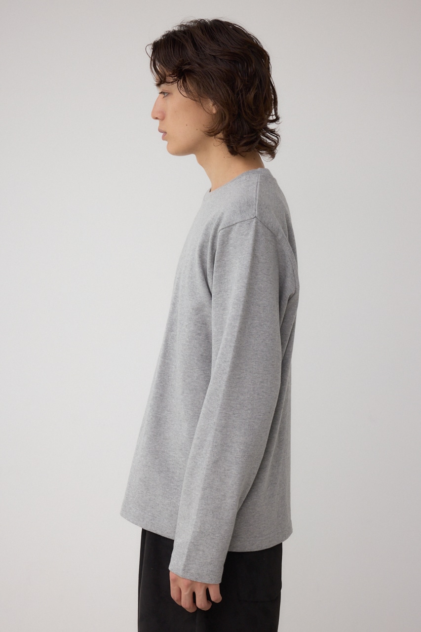 引き揃え天竺長袖トップス 詳細画像