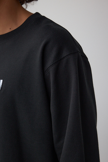 ブラシ刺繍スウェットトップス 詳細画像