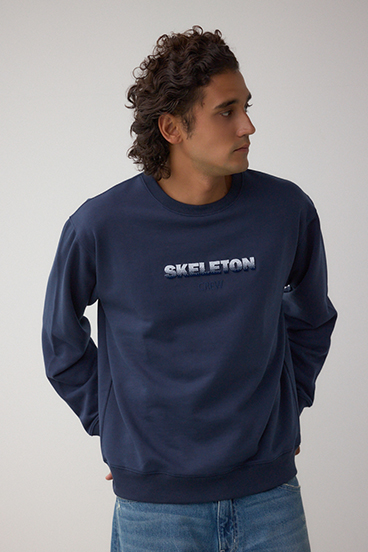 ブラシ刺繍スウェットトップス 詳細画像