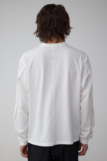 タックデザインロングスリーブTシャツ 詳細画像