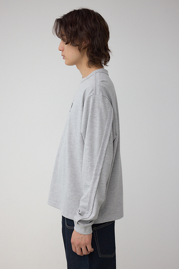 タックデザインロングスリーブTシャツ 詳細画像