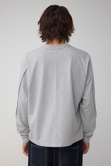 タックデザインロングスリーブTシャツ 詳細画像