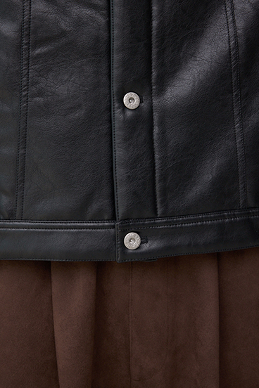 ボアライニング合皮ブルゾン 詳細画像