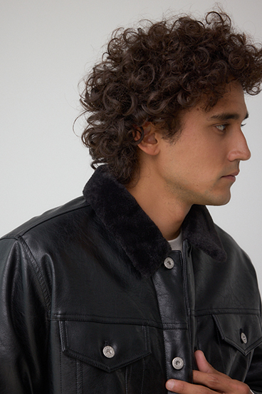 ボアライニング合皮ブルゾン