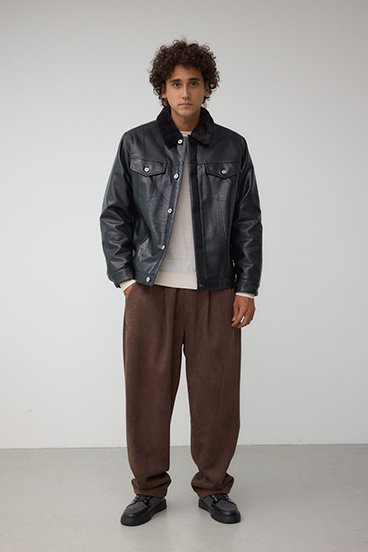 ボアライニング合皮ブルゾン 詳細画像