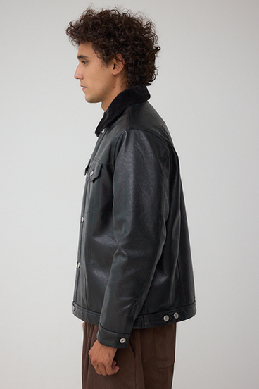 ボアライニング合皮ブルゾン 詳細画像