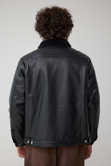 ボアライニング合皮ブルゾン 詳細画像