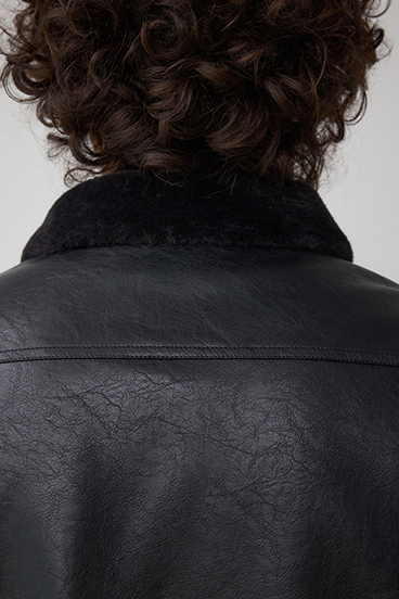 ボアライニング合皮ブルゾン 詳細画像