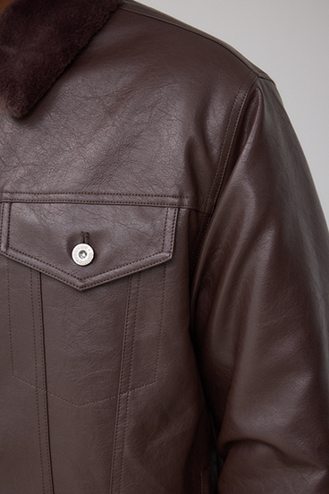 ボアライニング合皮ブルゾン 詳細画像