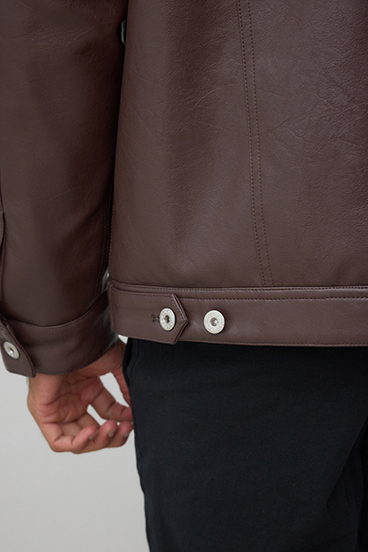 ボアライニング合皮ブルゾン 詳細画像