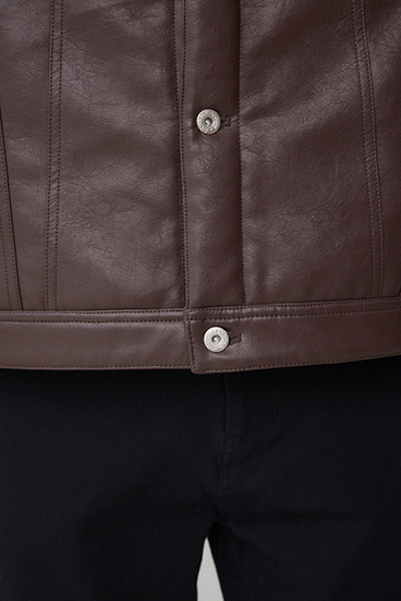 ボアライニング合皮ブルゾン 詳細画像