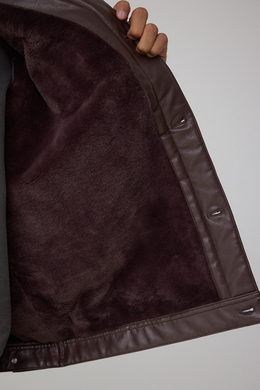 ボアライニング合皮ブルゾン 詳細画像