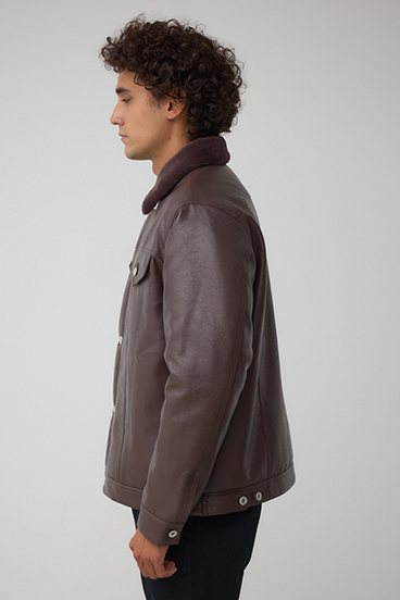 ボアライニング合皮ブルゾン 詳細画像