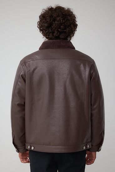 ボアライニング合皮ブルゾン 詳細画像