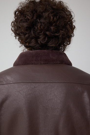 ボアライニング合皮ブルゾン 詳細画像