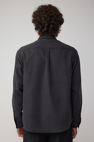 パネルスウィッチングフェイクスウェードシャツ 詳細画像