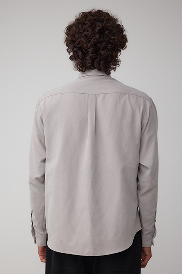 パネルスウィッチングフェイクスウェードシャツ 詳細画像