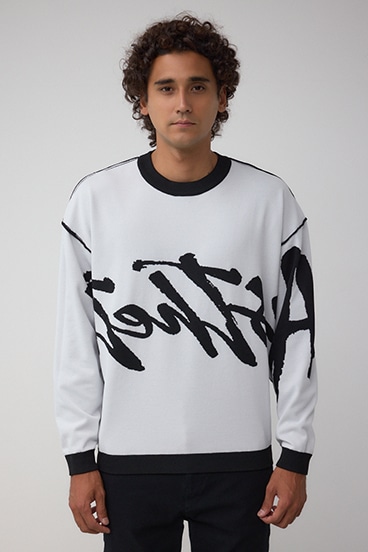 リバーシブル総柄グラフィックニット 詳細画像