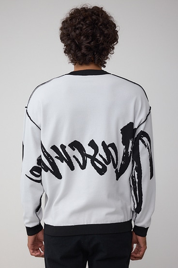 リバーシブル総柄グラフィックニット 詳細画像