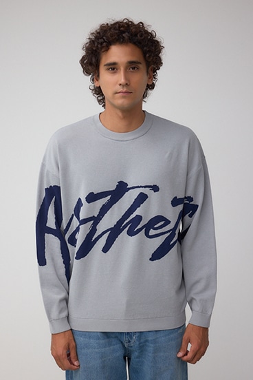 リバーシブル総柄グラフィックニット 詳細画像